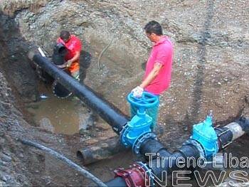 ELBA A SECCO, E SI TEME LA ROTTURA DELLA CONDOTTA