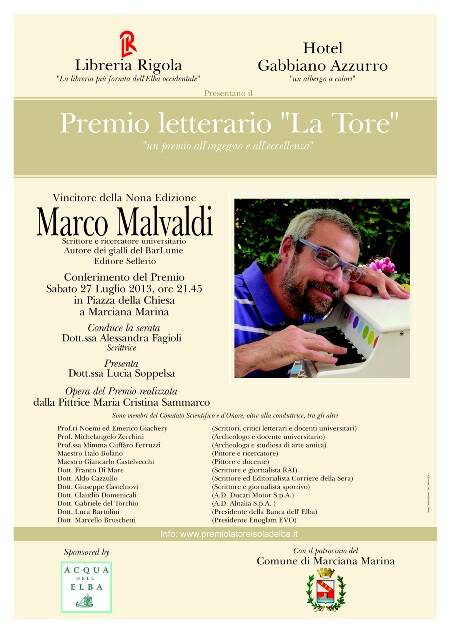 Premio la Tore Marciana Marina: Marco Malvaldi vincitore