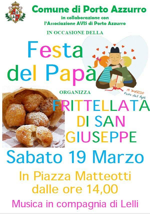 Porto Azzurro festeggia San Giuseppe con le frittelle