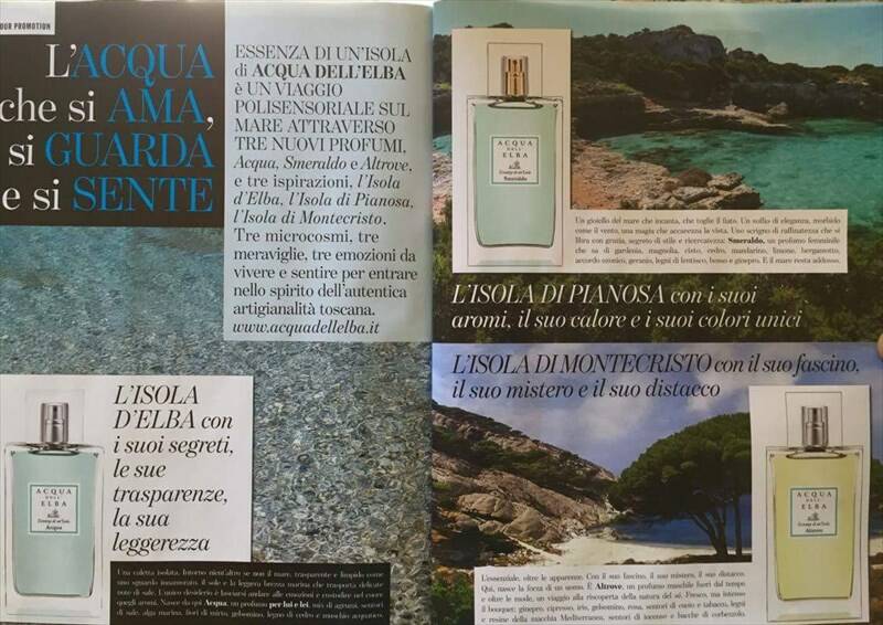 Oggi "Glamour" racconta i profumi di Acqua dell'Elba 