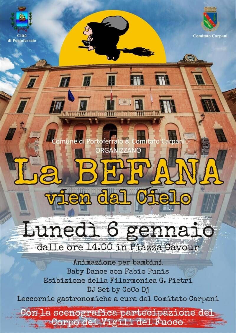 Portoferraio, lunedì 6 gennaio tutti in Piazza Cavour ad aspettare la Befana!