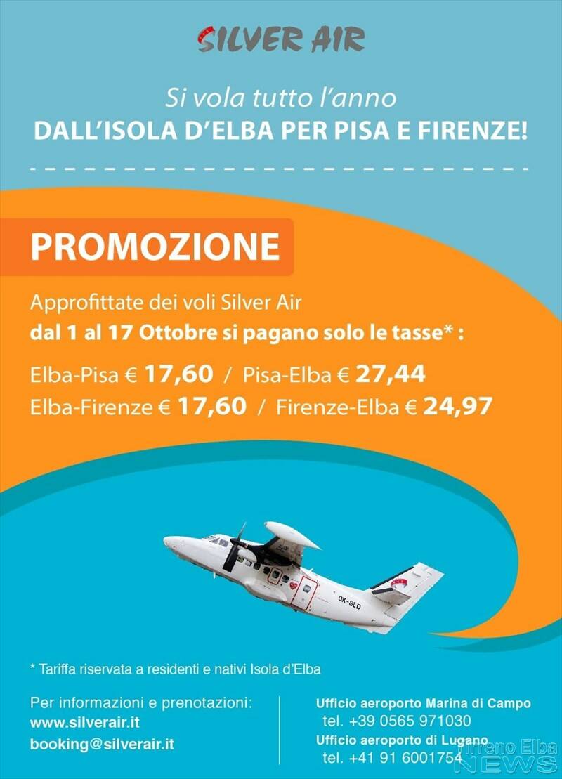 Vola con Silver Air, dal 1 al 17 ottobre paghi solo le tasse!