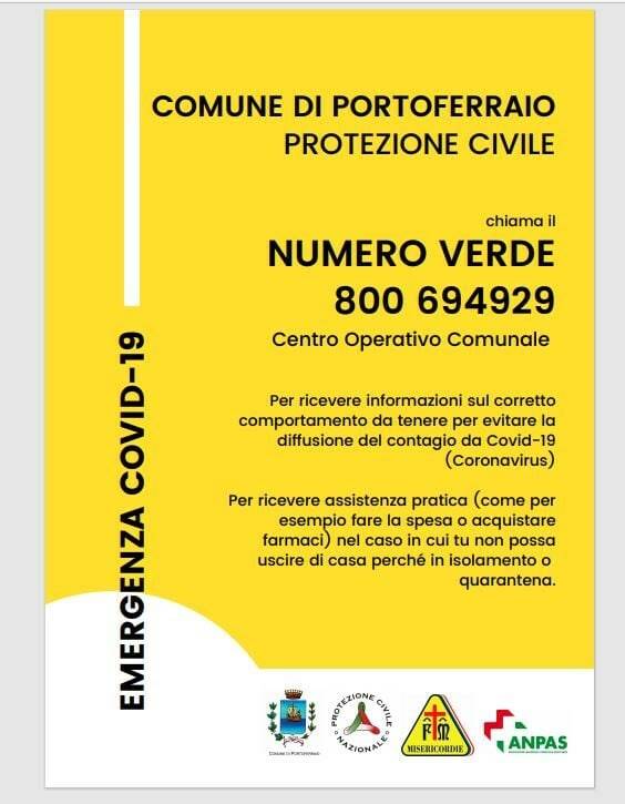 A Portoferraio un numero verde l'emergenza Covid