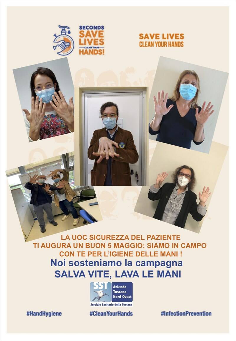 Giornata mondiale dell’igiene delle mani: le iniziative dell’Ausl Toscana nord ovest