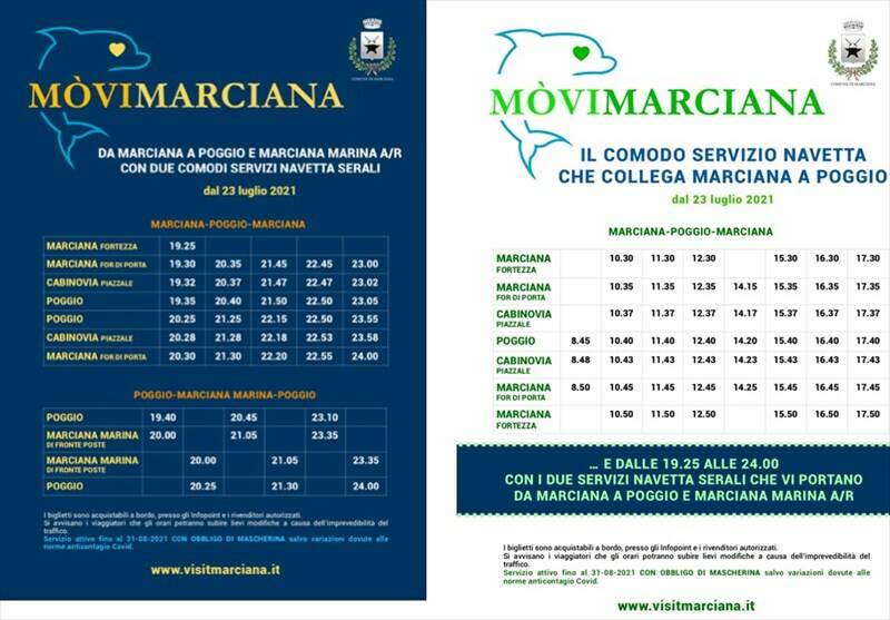 MòviMarciana, dal 23 luglio la nuova navetta tra Poggio e Marciana