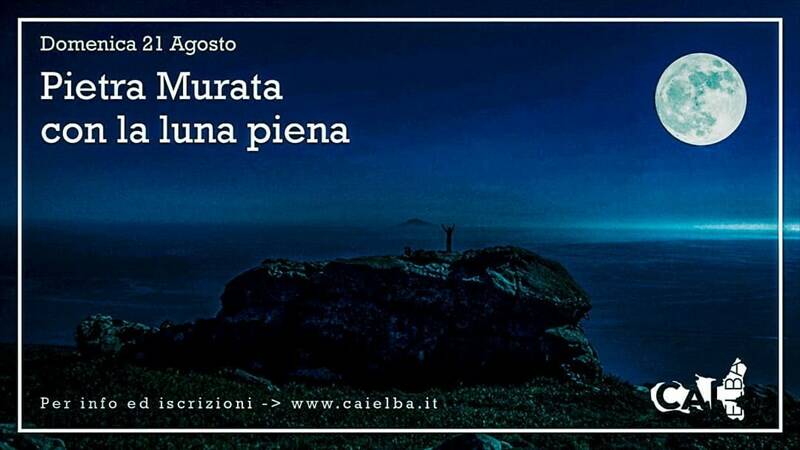 “Pietra Murata con la luna piena”, sabato 21 agosto l'escursione con il CAI Elba