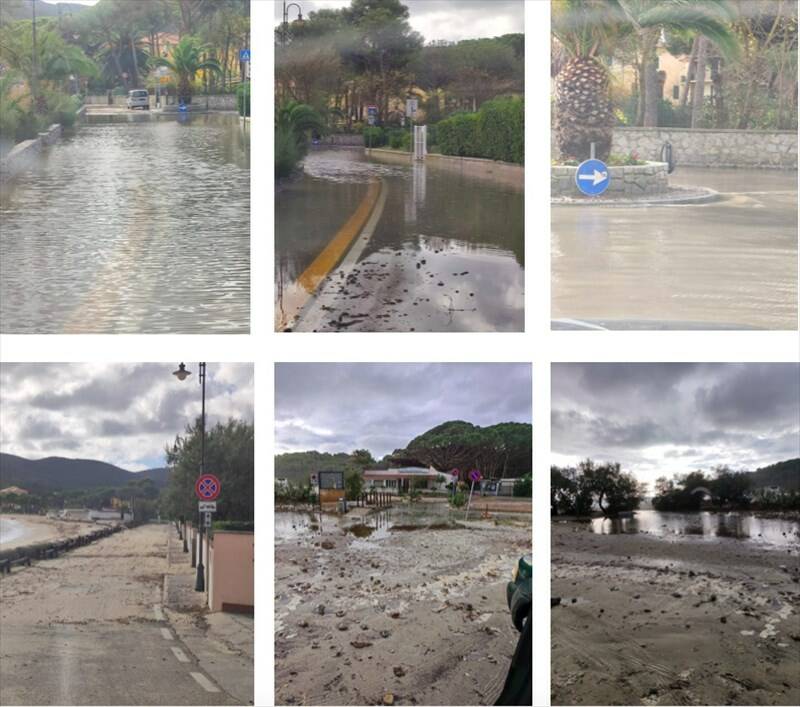 Campo nell'Elba, chiuse al traffico le strade danneggiate dal maltempo