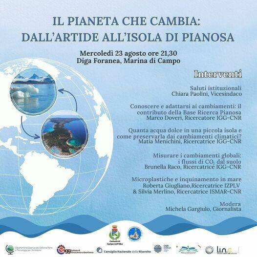 “O Planeta em Mudança, do Pólo Norte à Ilha Pianosa”: uma noite dedicada à ciência e à investigação